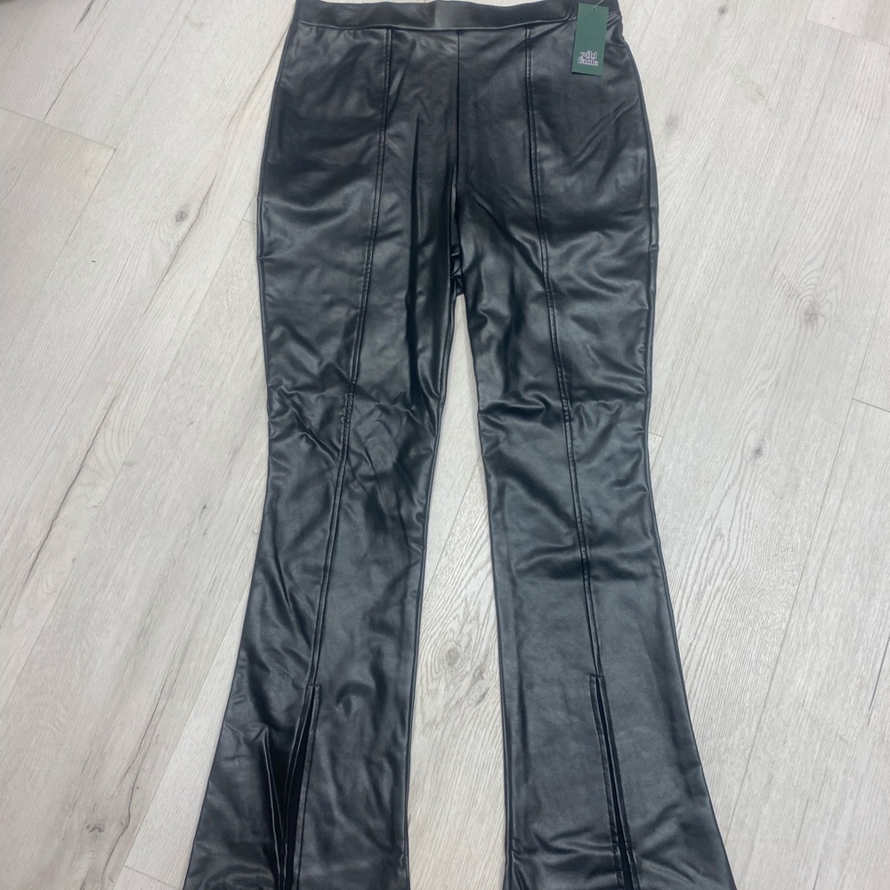 Wild Fable Shiny Black Flare Pants
